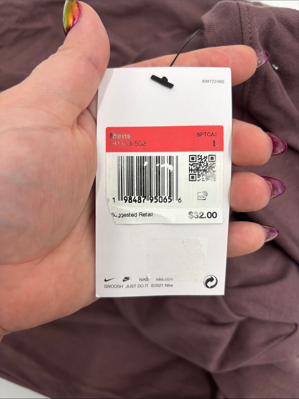 Nike Just Do It Graphic T-Shirt in Tattoo - Picture 6 of 7